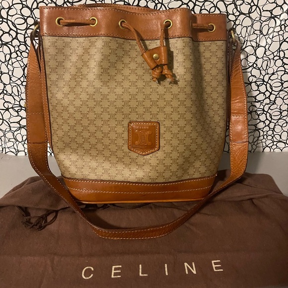 Celine drawstring vintage shoulder bag - Picture 1 of 16